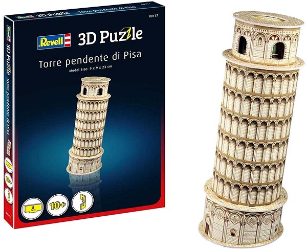 3D Puzzle 3D Puzzle Revell 00117 - Tower of Pisa Package content