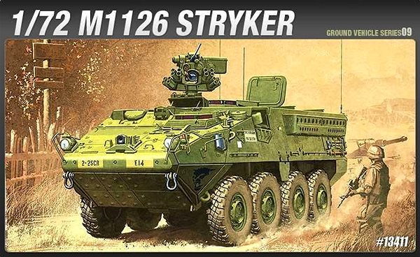 Model Kit military 13411 - M1126 STRYKER plastic model.