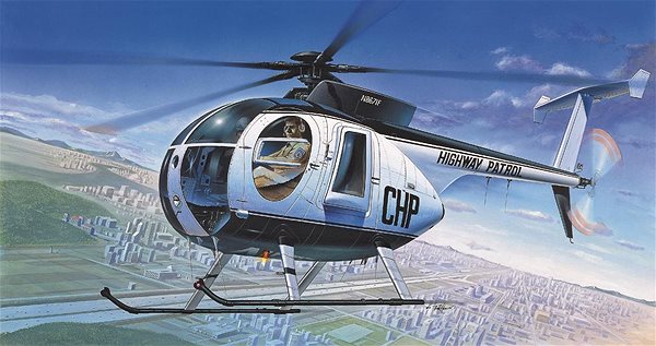 Plastikový model Model Kit vrtulník 12249 - HUGHES 500D POLICE HELICOPTER ...