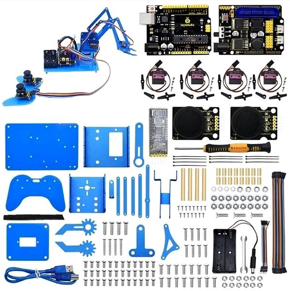 Építőjáték Keyes Arduino 4DOF V2.0 robotkar - DIY ...