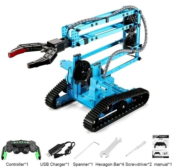 Építőjáték Arduino K1 robot autó + mechanikus kar ...
