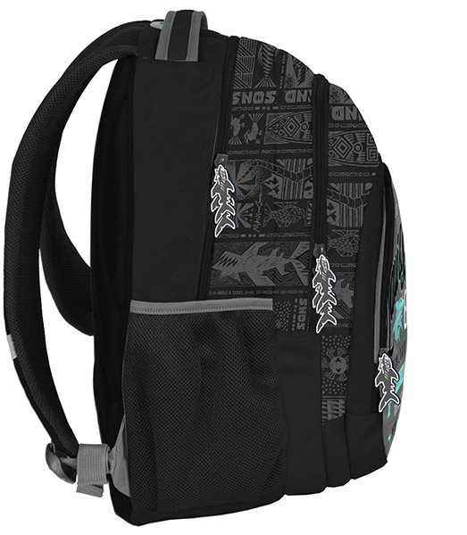 School Backpack School Backpack Maui and Sons Black Lateral view