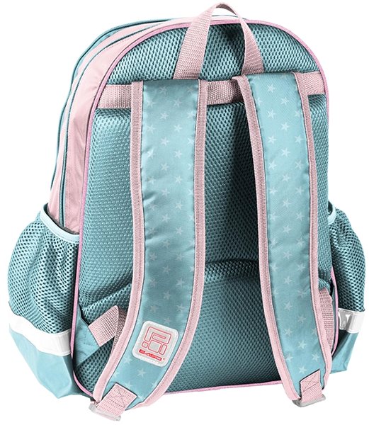 School Backpack School Backpack Dog Blue-pink Back page