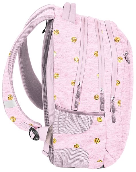 School Backpack School Backpack Gold Dots Lateral view