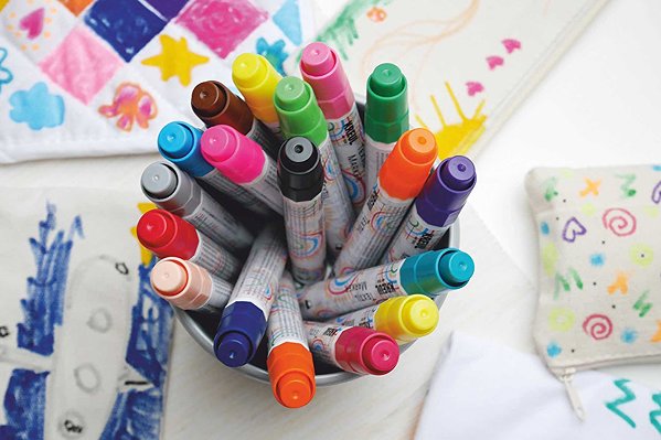 Markers KREUL Javana Texi Max Medium Sunny for textile 2 - 4 mm, 18 colours .
