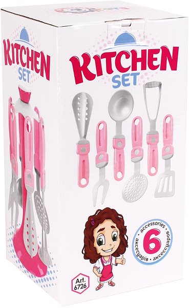 Geschirr für Kinderküchen Teddies Küchenutensilien-Set mit Ständer ...
