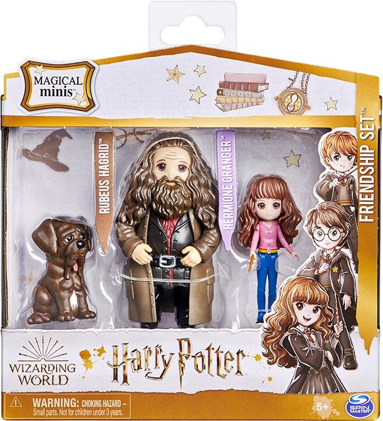 Figura Harry Potter szett - Hermione, Hagrid és Agyar Képernyő
