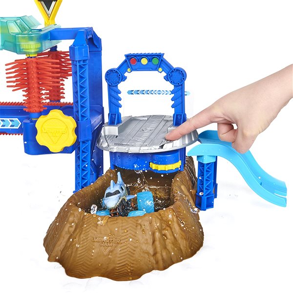 Slot Car Track Monster Jam Car Wash Play Set Features/technology