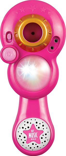 Kindermikrofon Teddies Karaoke-Mikrofon rosafarben ...