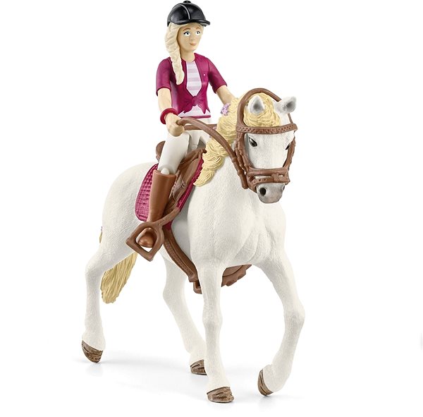 Figures Schleich Blonde Sofia with Movable Joints on Horseback Screen