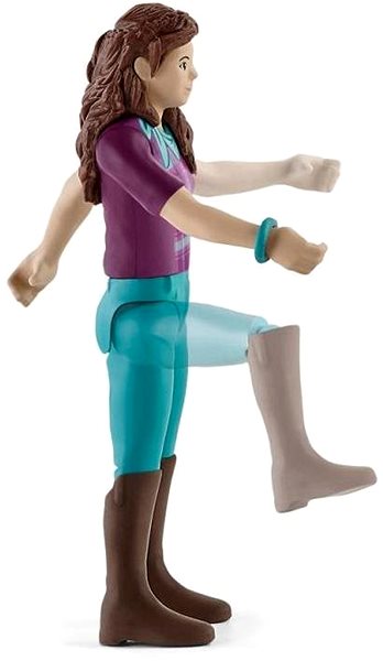 Figures Schleich Brown-haired Lisa with Movable Joints on Horseback Features/technology