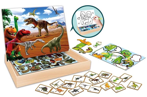 Puzzle Puzzle magnetické – dinosaury, 30 cm ...