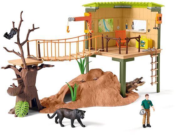 Figures Schleich Adventure Station in the Jungle Screen