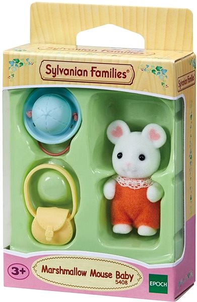 Figure Sylvanian Families Baby Marshmallow Mouse Packaging/box