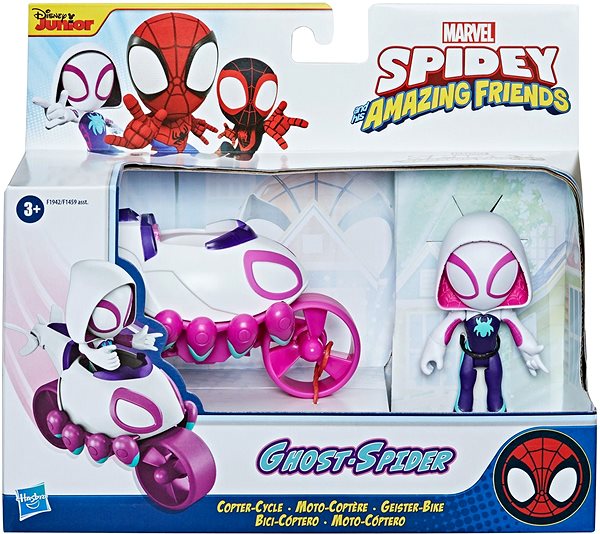 Figúrka Spidey a jeho úžasní priatelia – vozidlo a figúrka Ghost-Spider Obal/škatuľka