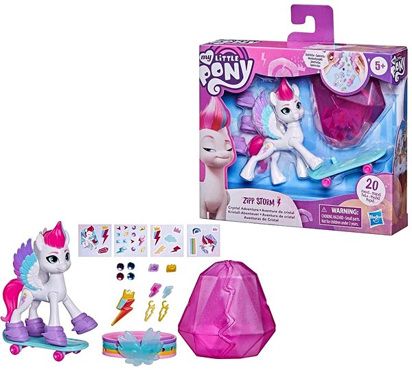 Figur My Little Pony Crystal Adventure mit Zip Storm Ponys Packungsinhalt