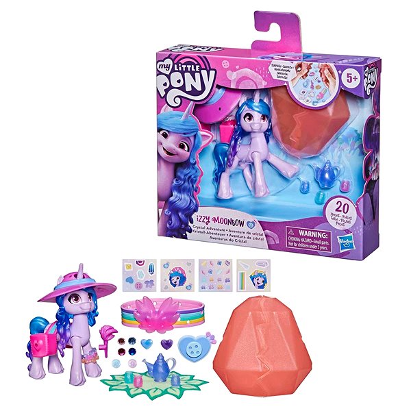 Figura My Little Pony Izzy Moonblow Kristály kalandok pónikkal Csomag tartalma