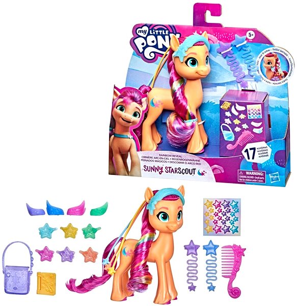 Figure My Little Pony Doll Sunny Rainbow Surprise Package content