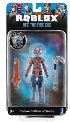 Figure Roblox Imagination (Bec the Fire God) W8 + 2 Accessories Packaging/box