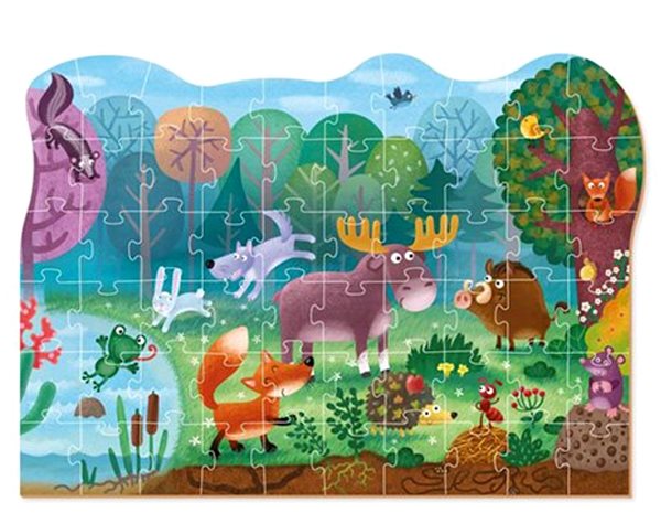 Puzzle Puzzle biomy Csodálatos erdei állatok 60 darab ...