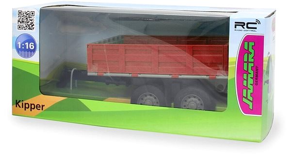 RC modell Pótkocsi piros RC traktorhoz 1:12 Csomagolás/doboz