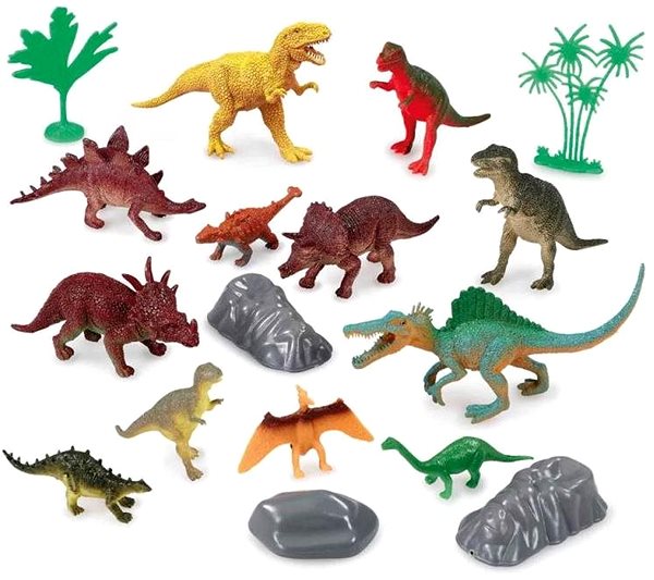 Figures Addo Dinosaurs in Backpack, 17 pcs Package content