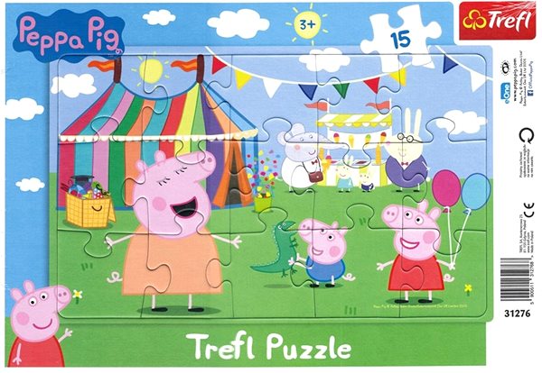 Puzzle Trefl Puzzle doskové, V zábavnom parku Prasiatko Peppa/Peppa Pig 15 dielikov ...