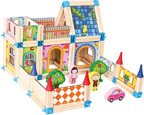 Building Set Bino Wooden Kit, Castle ...