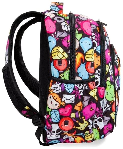 School Backpack School Backpack Strike Doodle Side View