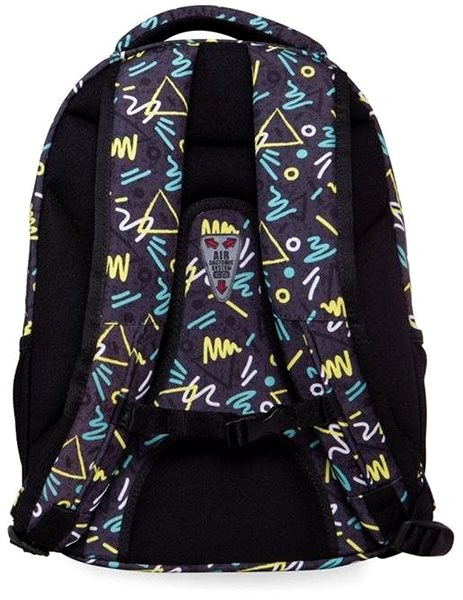 School Backpack School Backpack College Tech Sketch Back Side