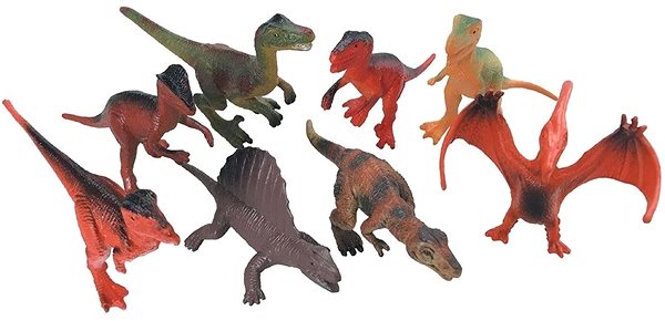 Figúrky Zvieratká v tube – dinosaury, 7 – 11 cm, mobilná aplikácia na zobrazenie zvieratiek, 8 ks Screen