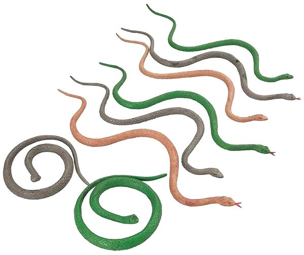 Figúrky Zvieratká v tube 2 hady, 6 – 12 cm, mobilná aplikácia pre zobrazenie zvieratiek, 8 ks Screen