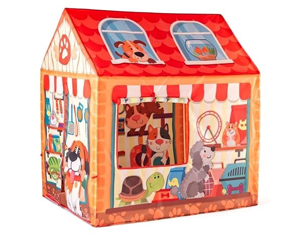Spielzelt Woody Kinder-Zelt-Haus - Pet Shop Seitlicher Anblick