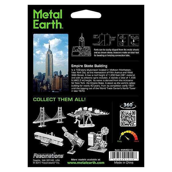 3D Puzzle Metal Earth Empire State Building ...