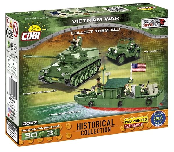 Építőjáték Cobi 2047 Vietnámi háború - figurák Csomagolás/doboz