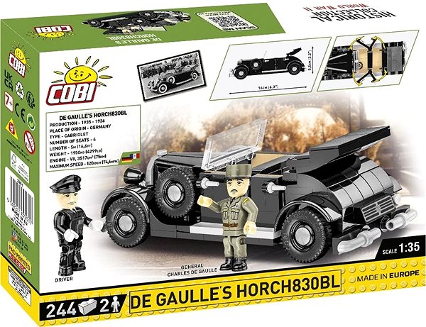 Bausatz Cobi 2261 De Gaulle's Horch 830 BL Verpackung/Box