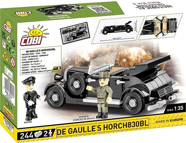 Building Set Cobi 2261 De Gaulle's Horch 830 BL Packaging/box