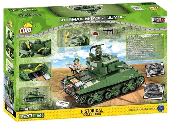 Építőjáték Cobi 2550 Sherman M4A3E2 Jumbo Csomagolás/doboz