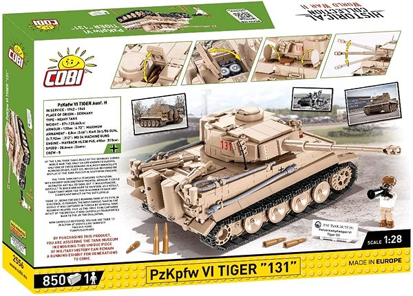 Építőjáték Cobi 2556 PzKpfw VI Tiger 131 Csomagolás/doboz
