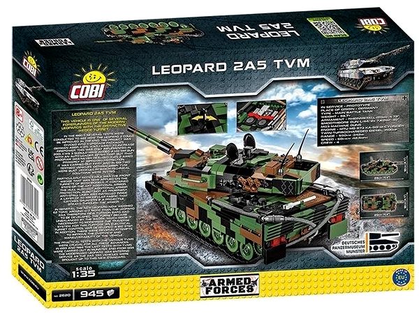 Építőjáték Cobi 2620 Leopard 2A5 TVM Csomagolás/doboz