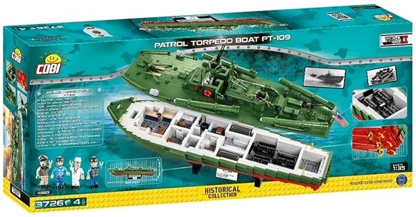 Építőjáték Cobi 4825 Torpedó hajó PT-109 Csomagolás/doboz