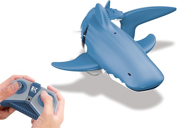 RC model Žralok biely RC do vody 35 cm – český obal Lifestyle