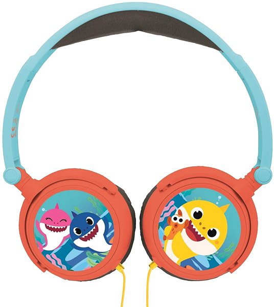 Slúchadlá Lexibook Baby Shark Stereo skladacie drôtové slúchadlá s bezpečnou hlasitosťou pre deti Screen
