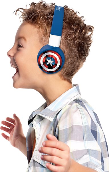 Vezeték nélküli fül-/fejhallgató Lexibook Avengers 2 az 1-ben Bluetooth® biztonságos hangerővel gyermekek számára Lifestyle