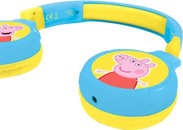 Kabellose Kopfhörer Lexibook Peppa Pig 2in1 Bluetooth®-Kopfhörer mit sicherer Lautstärke für Kinder Seitlicher Anblick