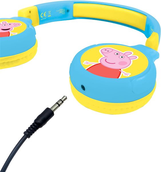 Kabellose Kopfhörer Lexibook Peppa Pig 2in1 Bluetooth®-Kopfhörer mit sicherer Lautstärke für Kinder Anschlussmöglichkeiten (Ports)