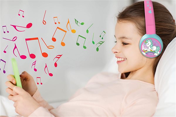 Kabellose Kopfhörer Lexibook Unicorn 2in1 Bluetooth® Kopfhörer mit sicherer Lautstärke für Kinder Lifestyle