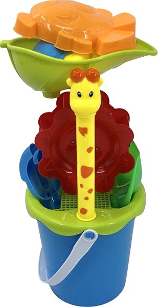 Sandspielzeug-Set Spielzeugset für den Sandkasten mit Wasserrad - 7-teilig ...