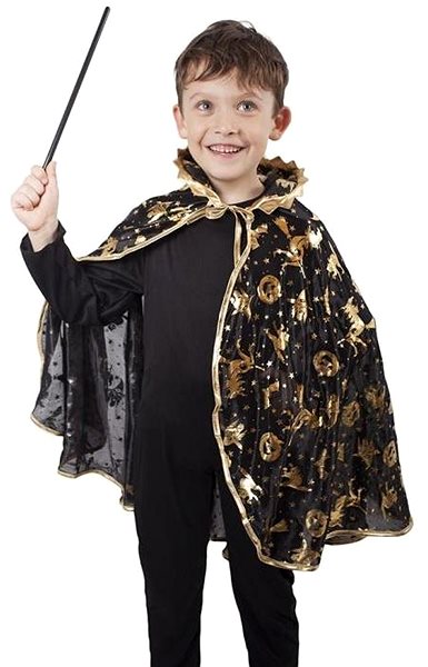 Kostým Karnevalový kostým plášť čarodejnícký čierny, detský – Halloween ...