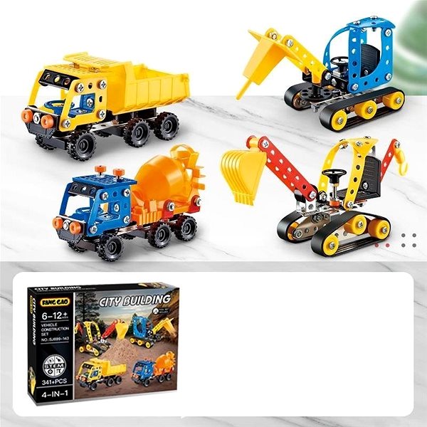 Building Set Friction Construction Kit - Building Cars Packaging/box